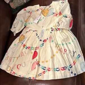 Pink Chicken Cream Birthday Dress